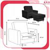 Alicja Reclining Armchair with Sleeping Footrest and Storage Family Meble
