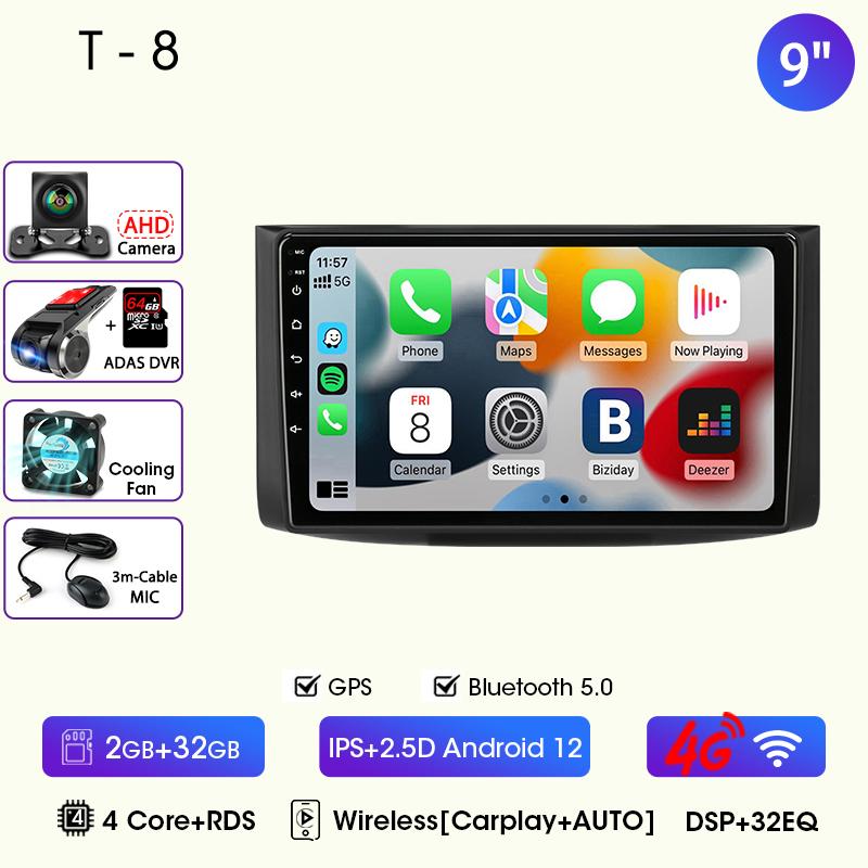 Car Radio For Chevrolet Aveo 2006 2007 2008 2009 2010 2011 2012 2din Android12 Carplay Multimidia Video Player Head Unit
