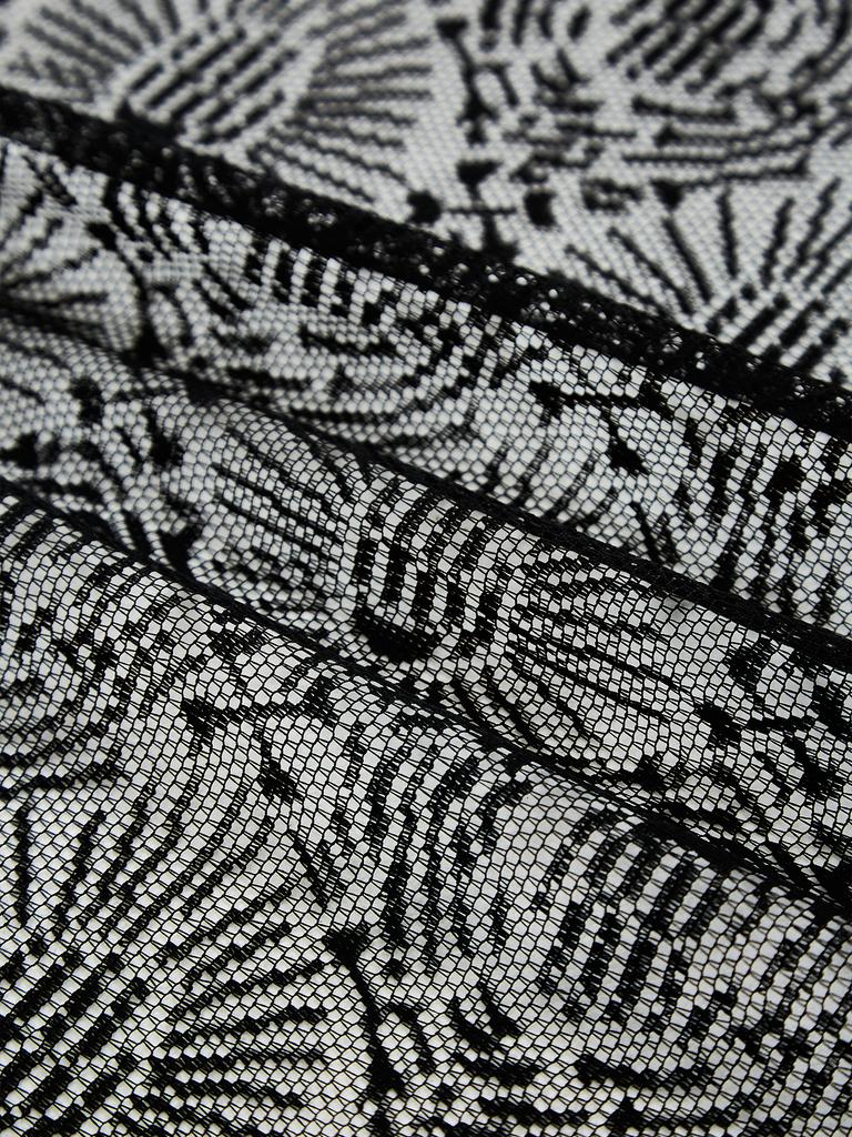 Halloween Lace Door curtain with Ghost Hand Perfect for Fireplace black lace Window Curtain