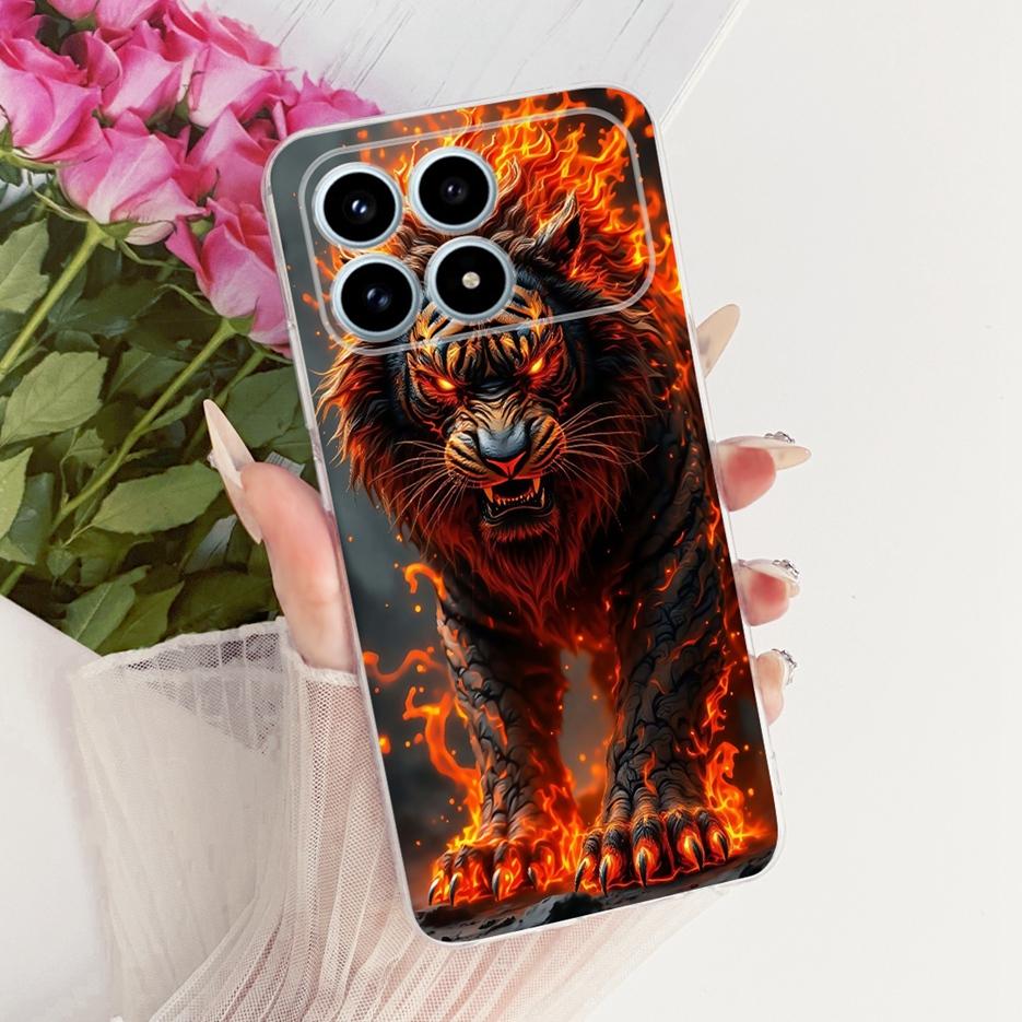 For Xiaomi Poco F8 Pro Case Cute Lion Fashion Painted Cover Soft Slim Phone Case For Xiaomi Poco F8 Ultra F8Pro F8Ultra 5G Shell