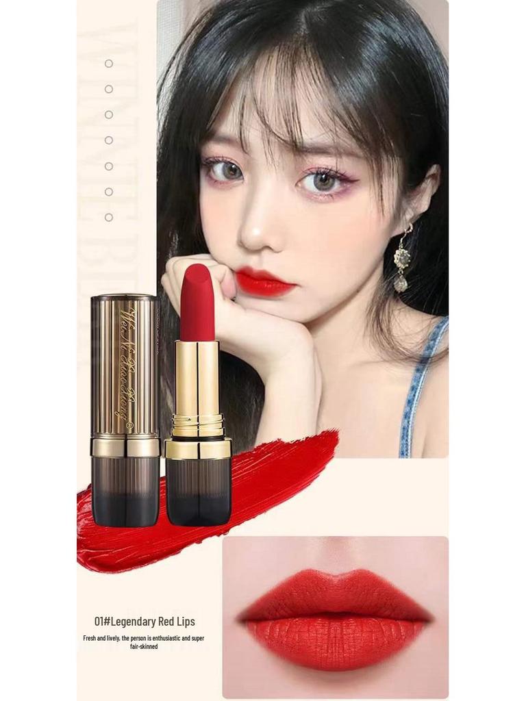 Winnie the Pooh Satin Matte Lipstick - Long-Lasting, Non-Stick Color Lock, Velvet Finish, Enhances Complexion