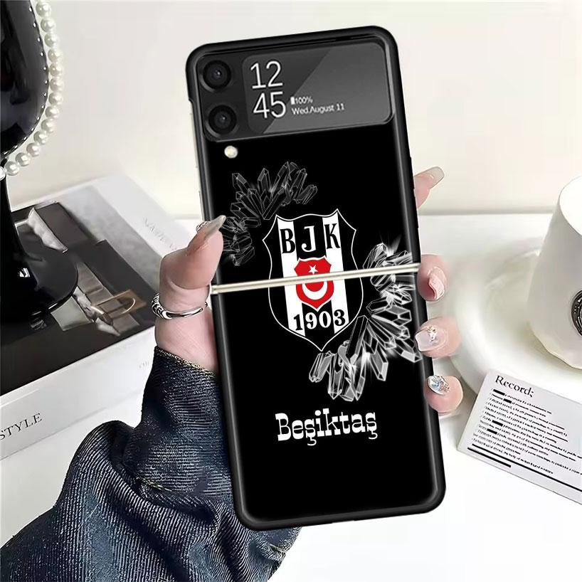 B-Besiktas B-BJK Cases For Samsung Galaxy Z Flip 4 5 6 7 3 Z Flip7 Flip6 Flip4 Flip5 Flip3 5G Hard Shockproof Fundas Cover