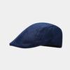 Spring and Summer Simple Light Board Imitation Hemp Beret Men's British Retro Breathable Duck Tongue Forward Hat Women's Middle-aged Hat
