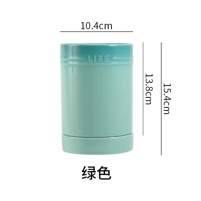 Porcelain Kitchen Utensil Holder for Countertop,Ceramic Storage Organizer for Knives Spoons and Forks,Cooking Tools Container