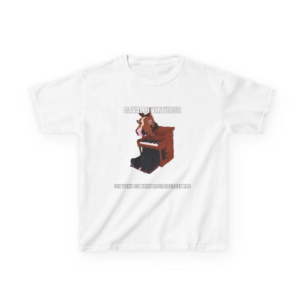 Cavallo Virtuoso Kids T-Shirt | Brainrot Meme Shirt Funny Viral Internet Humor G
