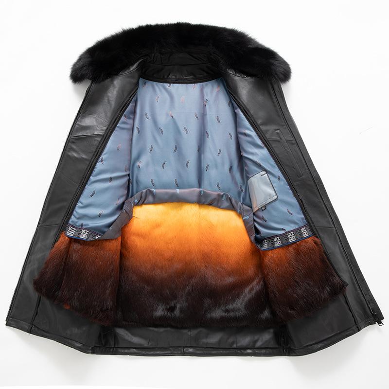 

Новая кожаная куртка для мужчин среднего возраста, деловая, повседневная, с возможностью снятия, кожаная куртка с подкладкой 6XL