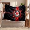 Eintracht Frankfurt Personalized Fleece Blanket With Football Logo, Custom Name Text Soft Warm Home Throw Blanket