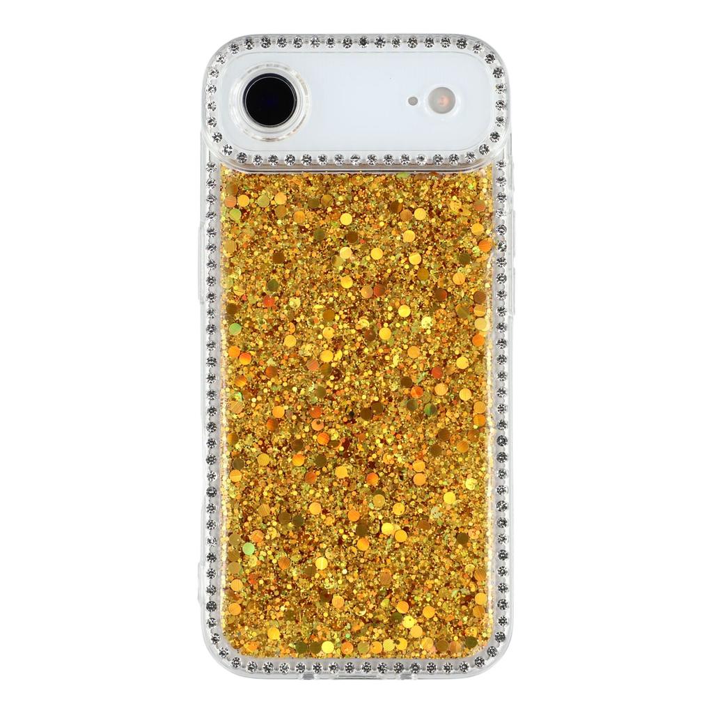 For iPhone 17 Air Case Rhinestone Edge Glitter Epoxy TPU Phone Cover