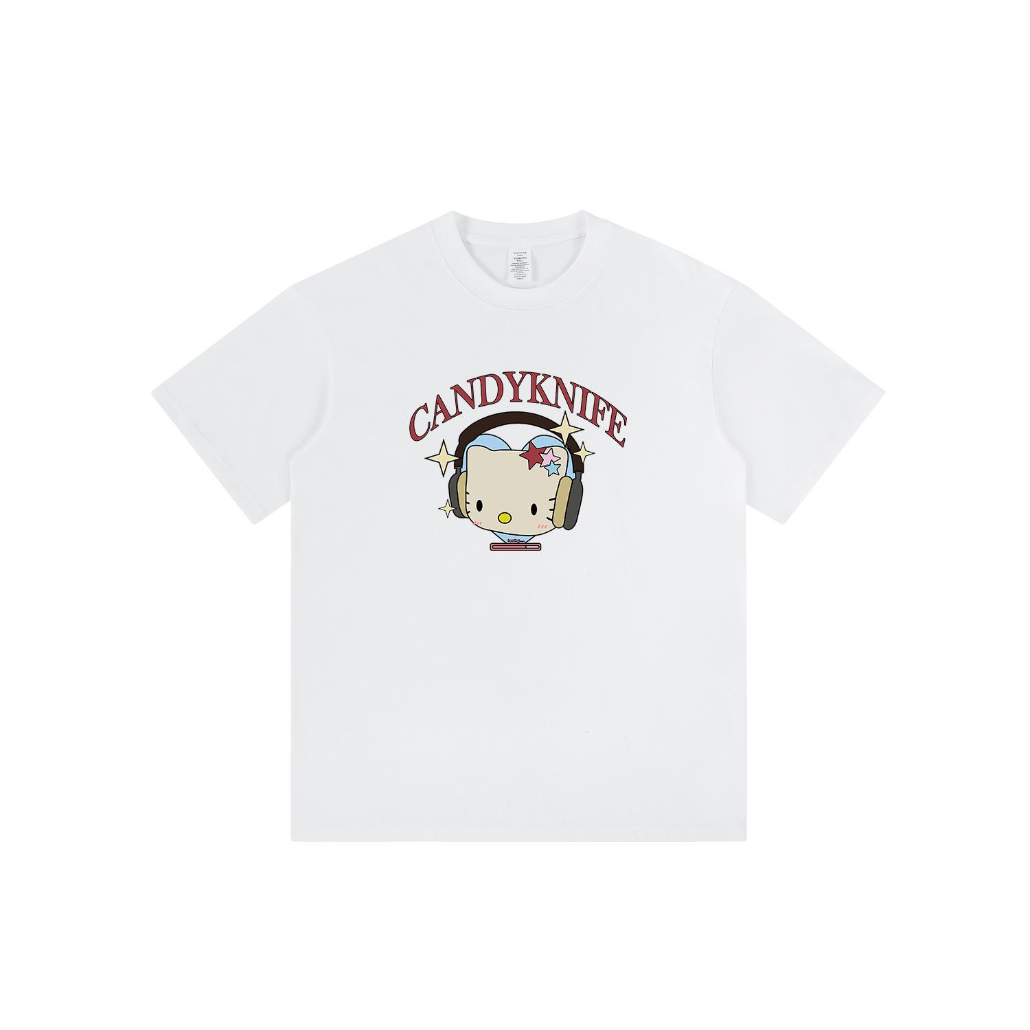 

Unisex American Retro Cartoon Kitten Heavyweight Crew Neck T-Shirt XL
