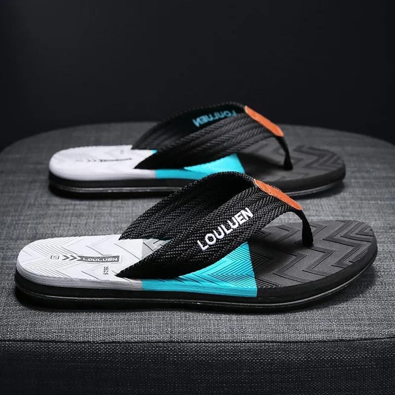 Hoge Kwaliteit Mode Heren Buiten Slippers Zomer Casual Strandschoenen Platte Zool Antislip Heren Slippers Herenschoenen Nieuw Pantuflas 43 gray