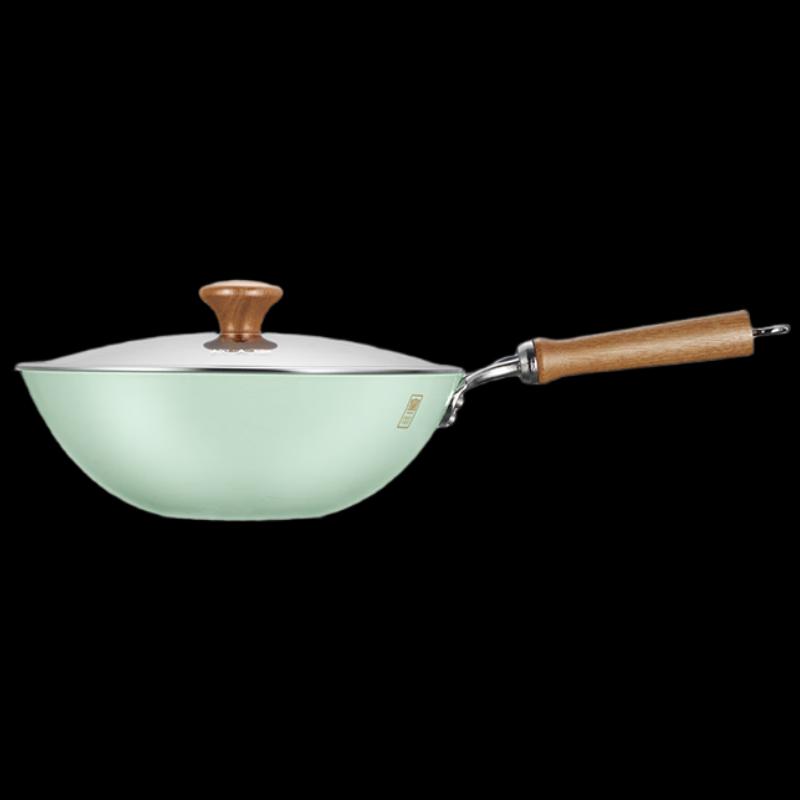 Chuidahuang Lightweight Enamel Cast Iron Wok