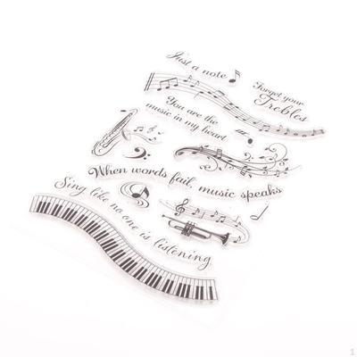 Clear Stamps Music Theme Letters Decorative DIY Handicraft Transparent Scrapbooking