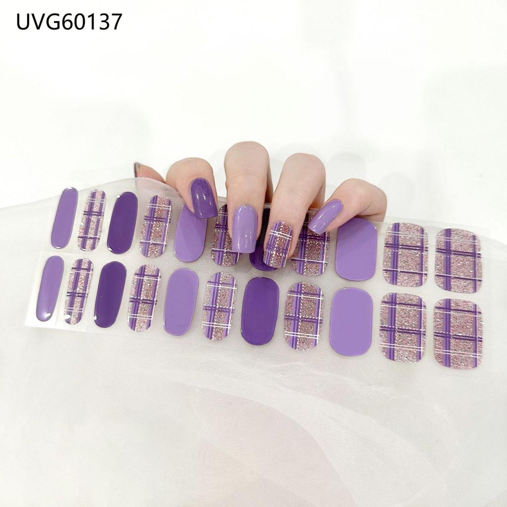 Transparent Nude UV Gel Nail Art Stickers: Semi-Cured, Semi-Baked Manicure Sheets