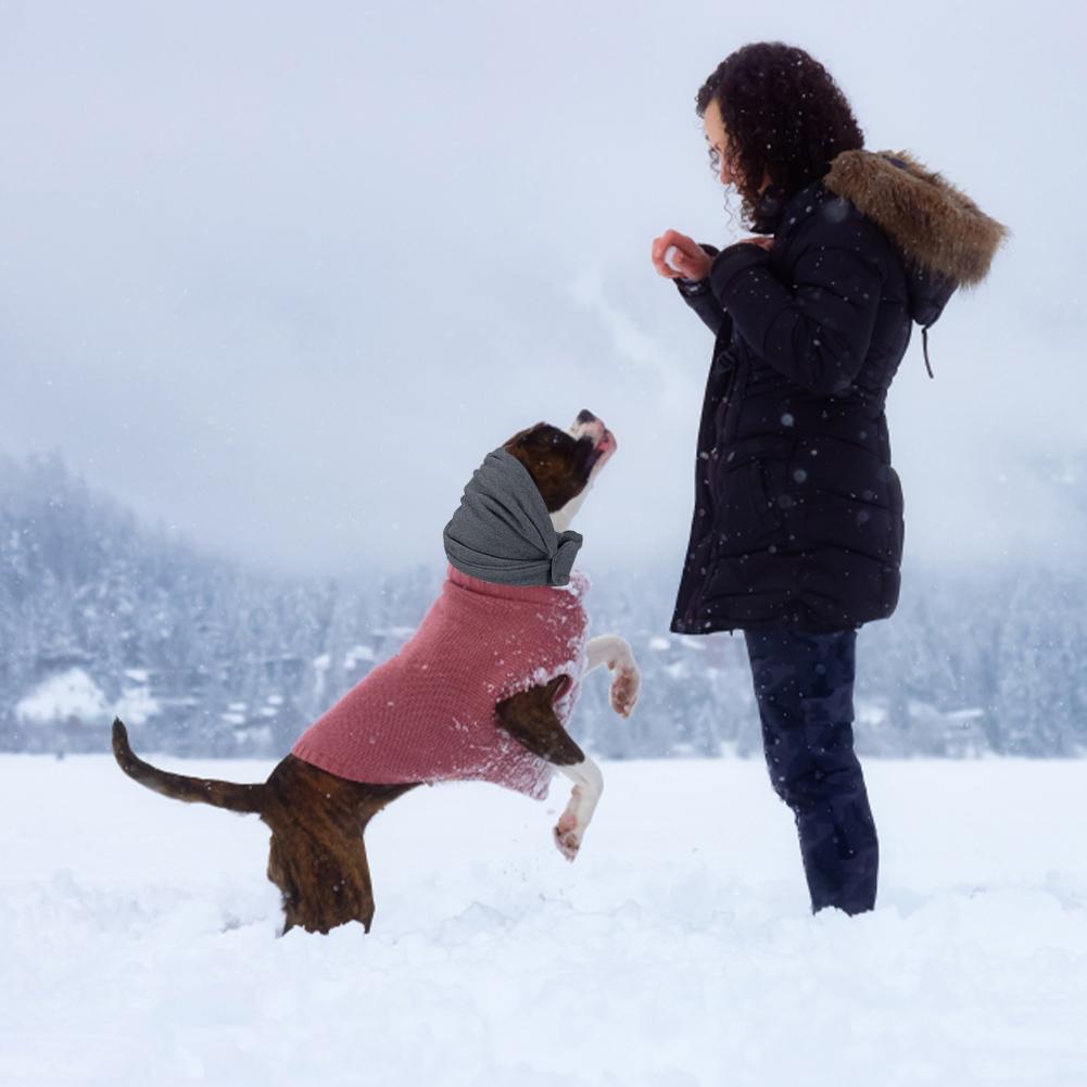 Scaldacollo e Orecchie per Cani Anti-Rumore Lavabile Protezioni per Orecchie da Cane Copri Orecchie per Animali Domestici Fascia Calda per Sollievo dall'Ansia e Rilassamento dei Cani