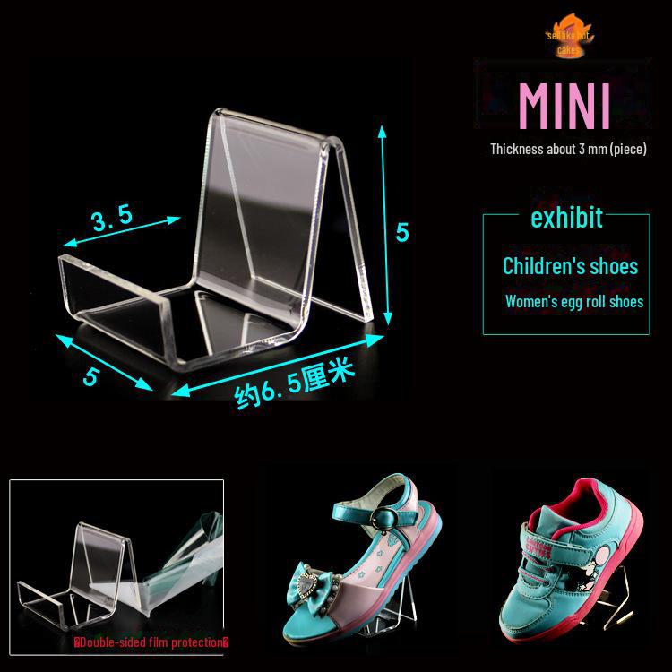 Transparent Acrylic Shoe Display Rack for Adult & Children's Shoes