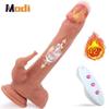 Isıtma Sokmak Gerçekçi Yapay Penis Vibratör Kablosuz Uzaktan Katmanlı Silikon Süper Büyük Penis Yapay Penis Kadınlar Için Seks Oyuncakları Yetişkinler Dükkanı