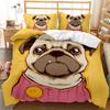 Cute Animal Dog Pattern Print Quilt Cover Pillowcase 3D Digital Printing Three-Piece Set