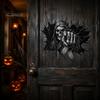 Decorazione per la Casa Gotica Oscura, Adesivo da Parete Falciatore, Decalcomania Artistica 3D che Attraversa, Murale Teschio Spaventoso Fantasma per Bar Pub Feste di Halloween Decalcomania