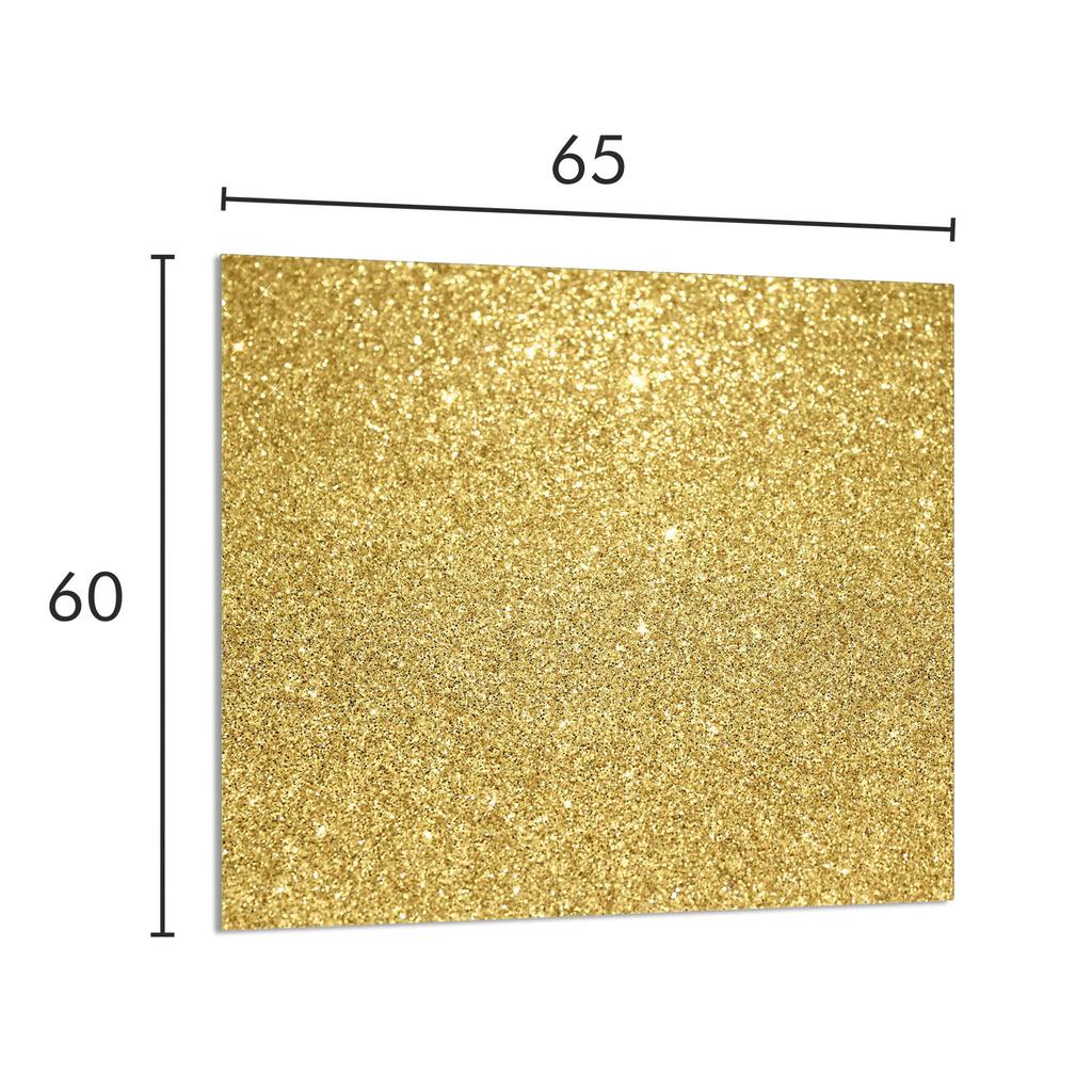 PANNELLO IN VETRO PER CUCINA 65x60 Oro