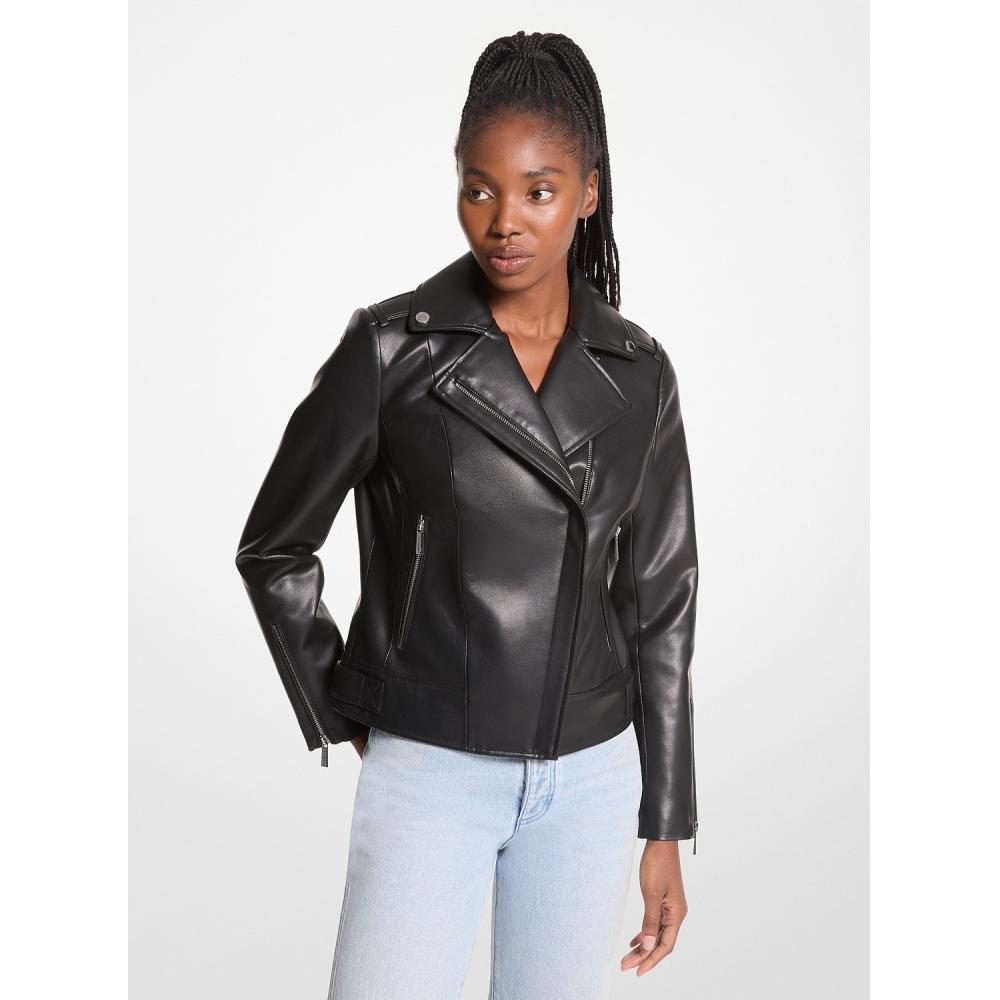 

Michael Kors For Leather Moto Jacket 77y1336m521 Black L