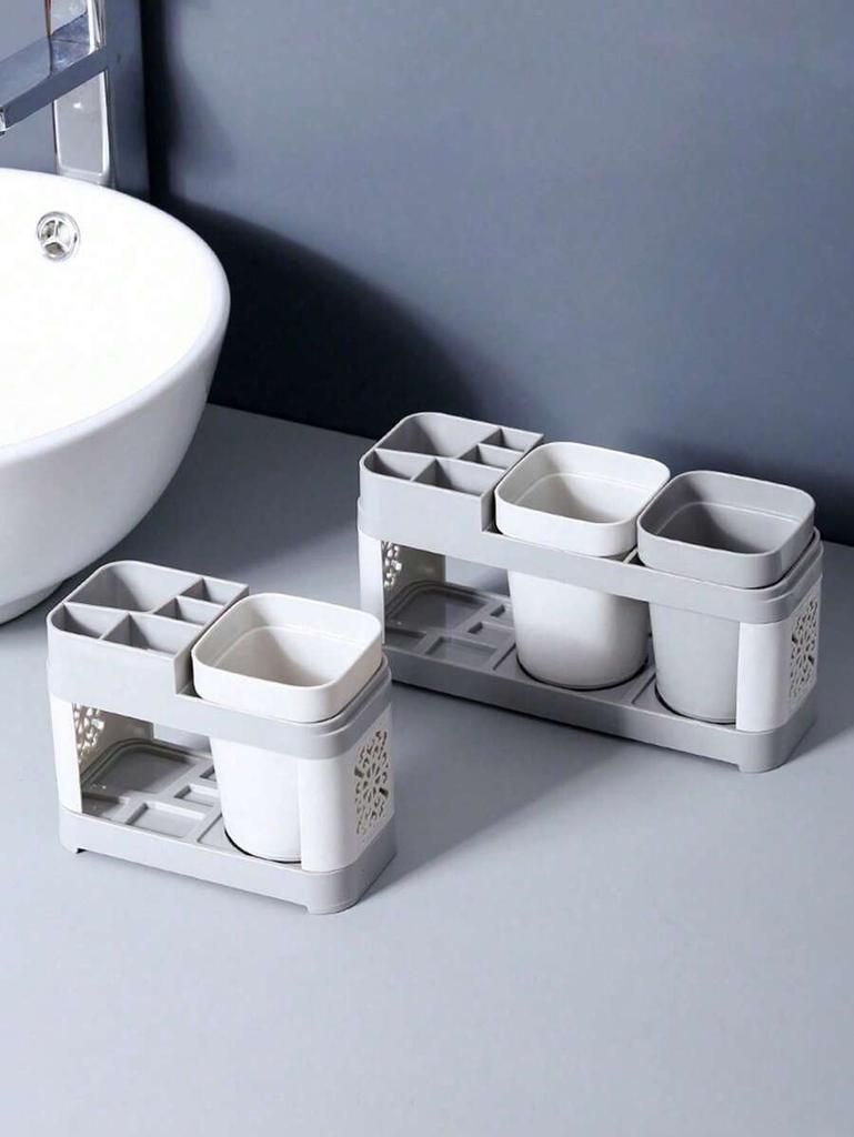 Toothbrush Holder With Gargle Cups Set, Creative Couple Home Bathroom Toothbrush Rack Cup Holder