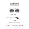 aoron Gradual Change Sunglasses Glasses Colorful Two-color Large Frame Sunglasses Fashion Metal Glasses