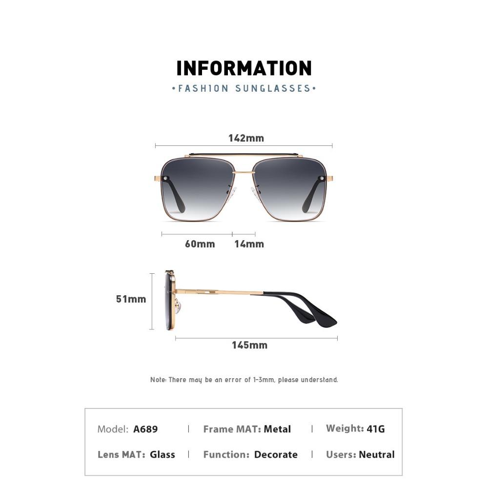 aoron Gradual Change Sunglasses Glasses Colorful Two-color Large Frame Sunglasses Fashion Metal Glasses
