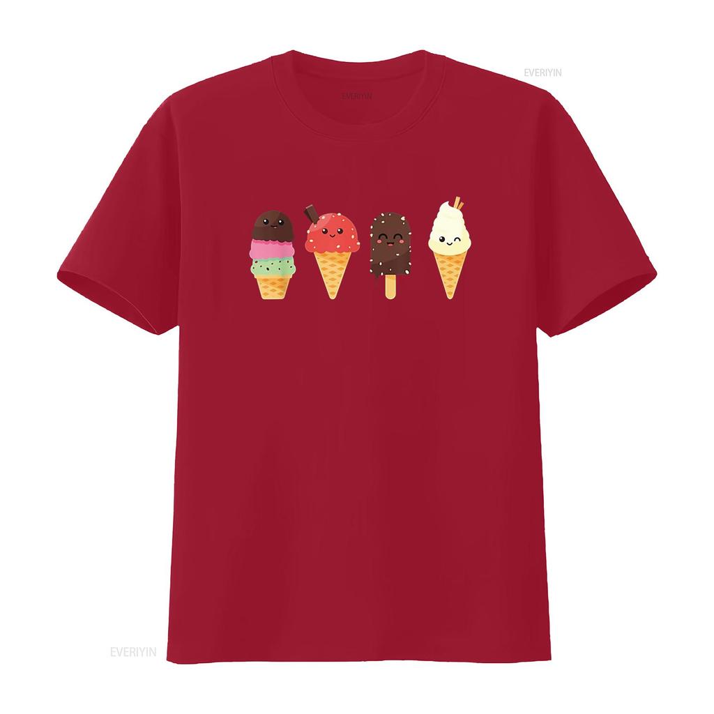 Ice Cream Lover T Shirt for Summer vintage Washed streetwear Versatile graphic Top For Everyday Wear Casual fashion Unisex