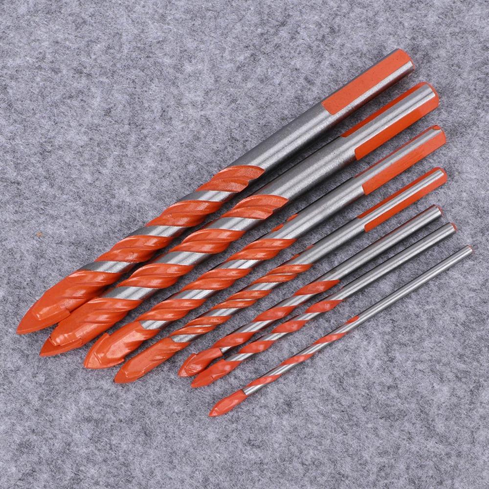 7 Pcs 3, 4, 5, 6, 8, 10, 12mm Multi-Material Drill Bits