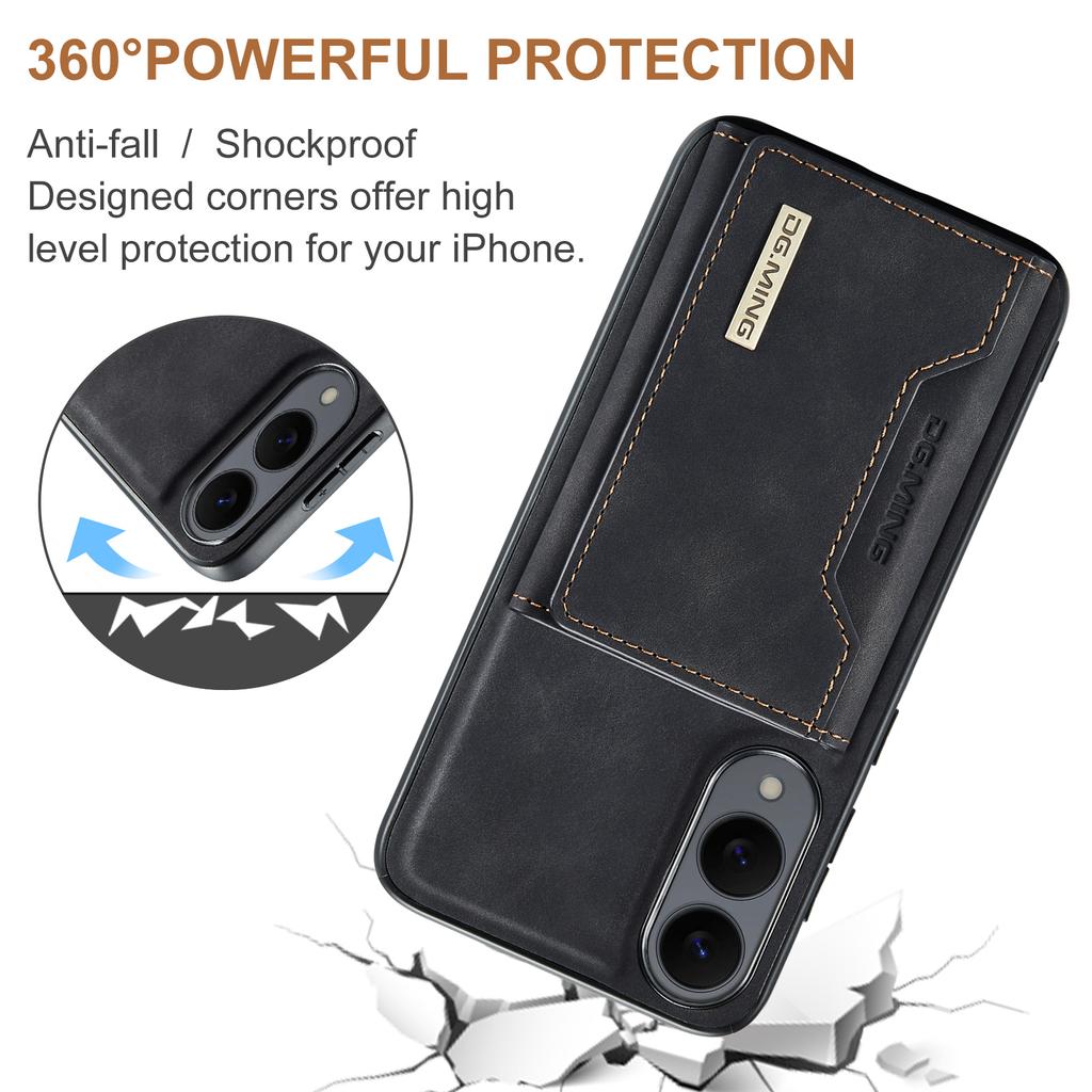 DG.MING M2 Series for Samsung Galaxy S25 Edge Case PU+PC+TPU Phone Cover Detachable Wallet