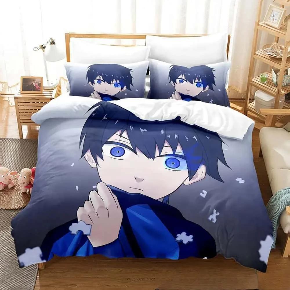 Fashion 3D Print Anime Blue Lock Bedding Set Boys Girls Twin Queen King Size Duvet Cover Pillowcase Bed Boys Adult Home Textiles