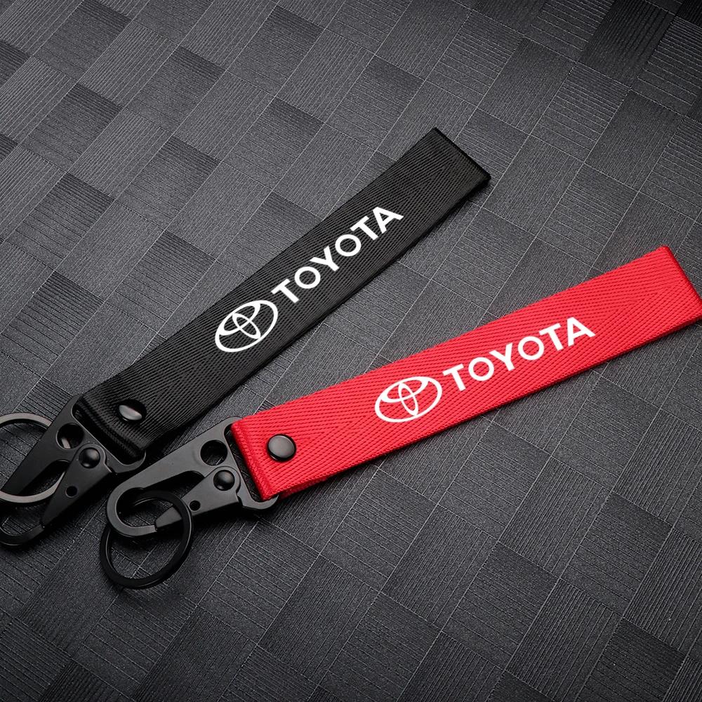 Metall Nylon Bil Nøkkelring Nøkkelbånd Biltilbehør For Toyota Corolla Yaris TRD Auris RAV4 Land Cruiser Camry Highlander Vitz