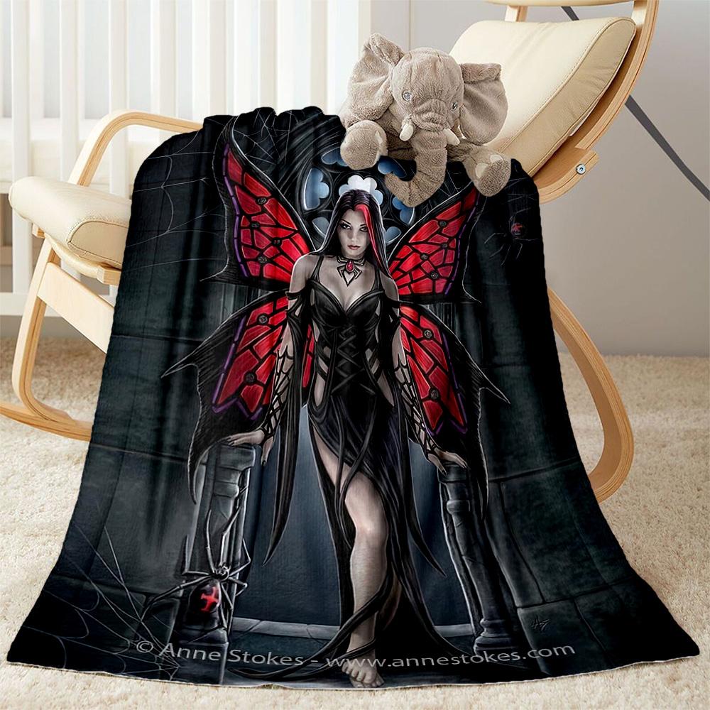 Gothic Style Blanket Comfortable Perfect for Livingroom Bed Seaside Four Seasons Multipurpose Warmthful Decor Best Holiday Gift for Friends Family