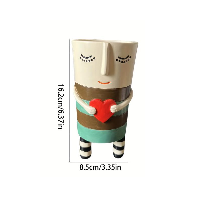 1PC Resin Vase Home Decoration Resin Crafts Unique Colored Vase Gift Hand-made Vase For Home Bedroom 2 styles