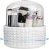 Promotional Sales 360 Rotating Makeup Brush Holder Organizer with 5 Compartments, Make Up Brush Holder with Lid, Dustproof Cosmetic Brush Organizer Fo