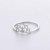 Stainless Steel Lotus Flower Rings for Women Vintage Finger Ring Jewelry Female Wedding Engagement Gift