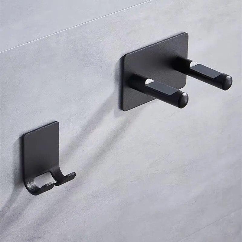 

Waterproof Wall-Mounted Hair Dryer Organizer Space-Saving, and Durable, Ideal for a Clutter-Free Bathroom,Hair Dryer Holder чёрный