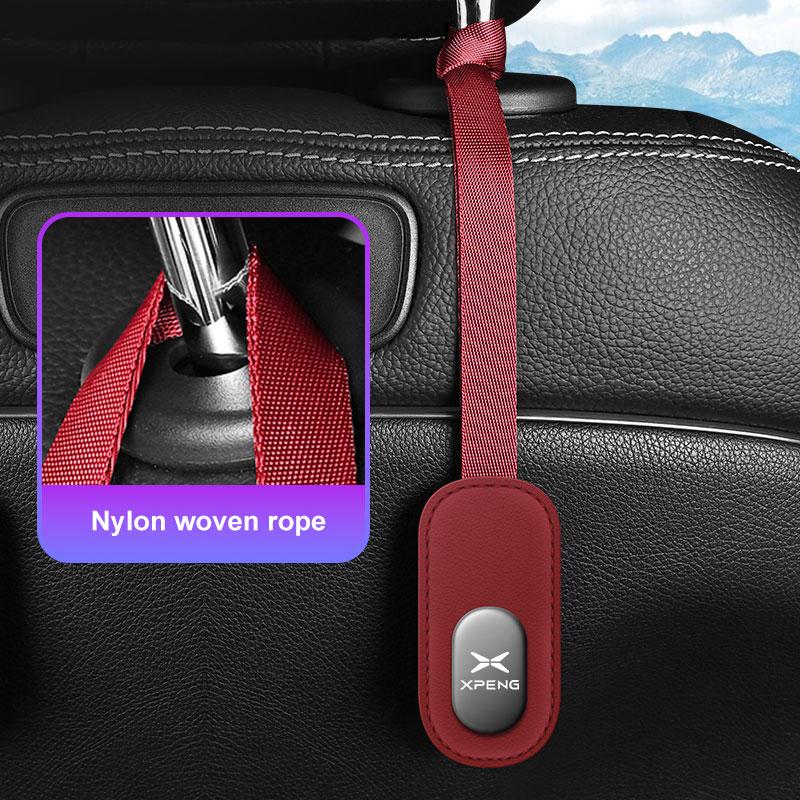 Leather Car Seat Back Hook For Xpeng P7 G3 G6 G3i G9 P5 X9 X2 N5 F30 H93 Beta 2019 2026 Vehicle Hook Hanger Umbrella Accessories
