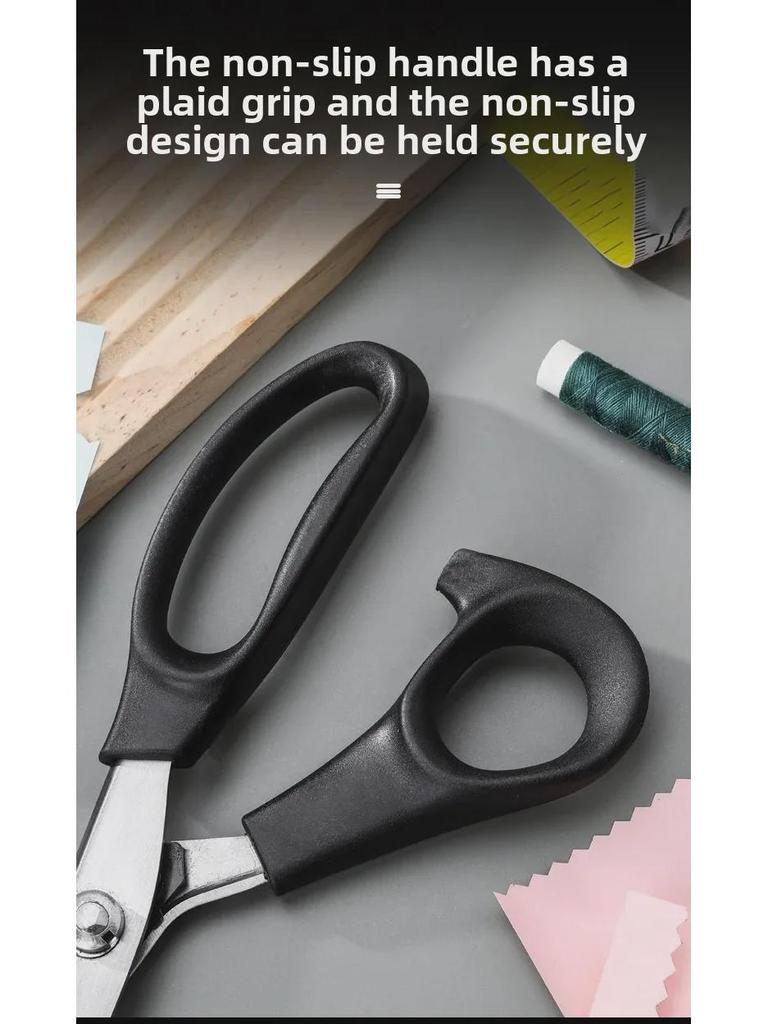 Handgefertigte Spitzenschere: Schneiderschere mit Zackenklinge und Musterklinge, dreieckig, mit Hundezahnklinge