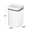Flip-Tite Square Food Storage Canister 13.8 Cup Airtight Easy Open Lid BPA Free Durable Plastic Ideal Pantry Kitchen