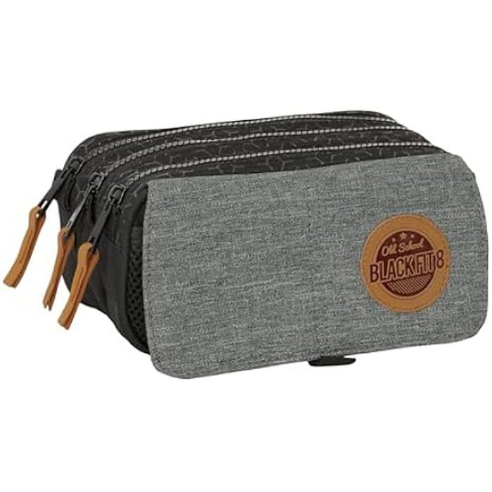 

Пенал - SAFTA - BLACKFIT8 Old School - Потрійний перероблений - Зручний - Унісекс чорний