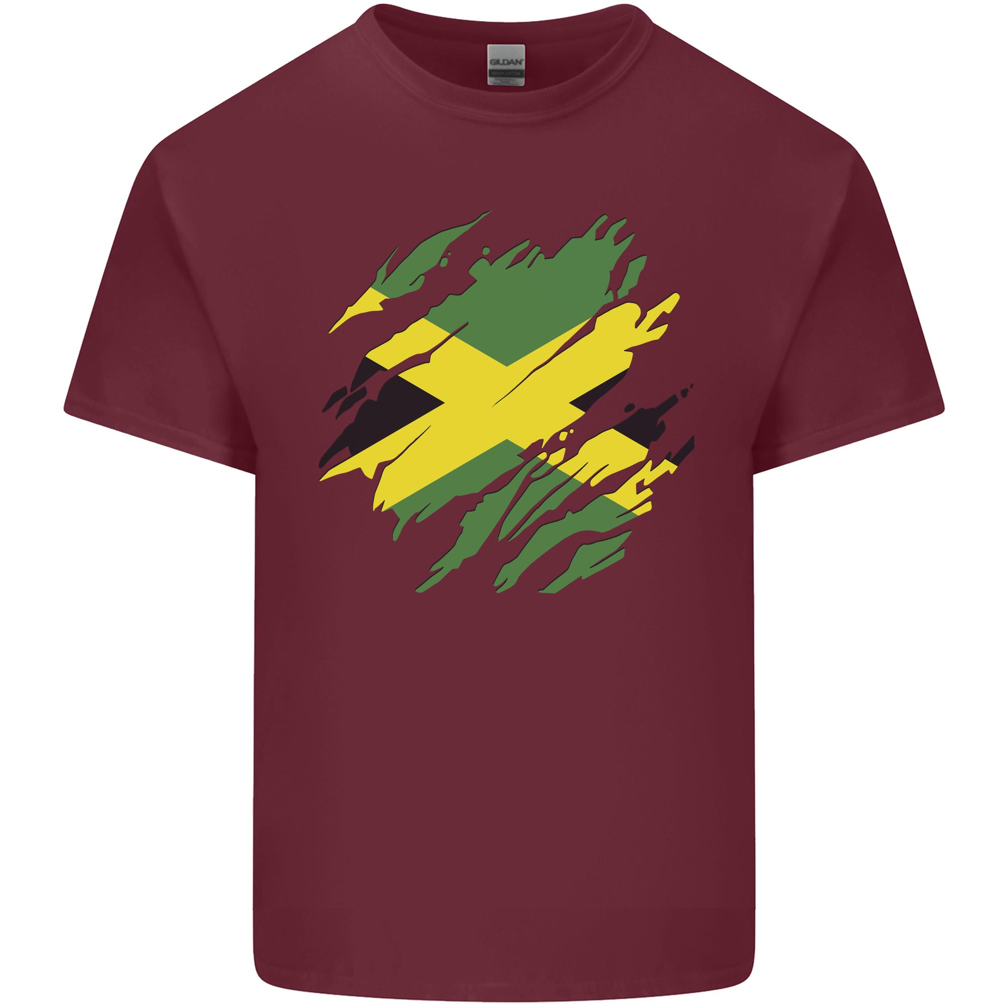 Torn Jamaican Flag Jamaica Day Football Unisexs Light Cotton TShirt S