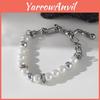 Modern Geometric Stainless Steel Hand Chain For Couples And Fashion Accessories