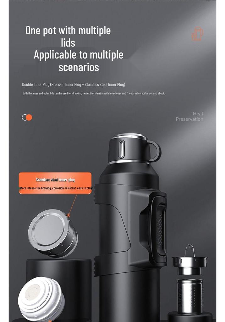 316 Stainless Steel Portable 2L Thermos Cup for Sports and Travel