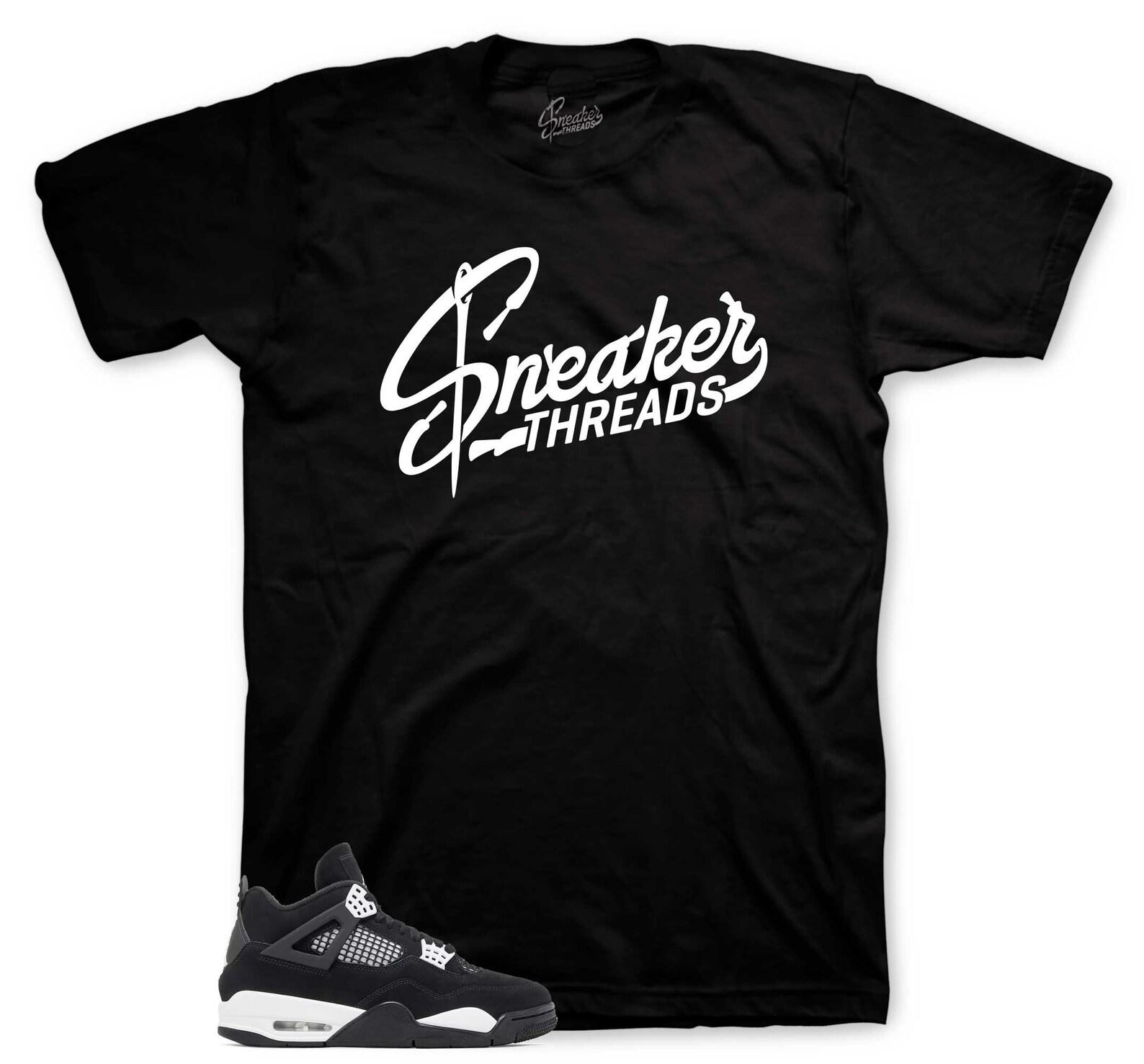 Sneaker Tees To Match Retro 4 White Thunder - Sneaker Threads Shirt M