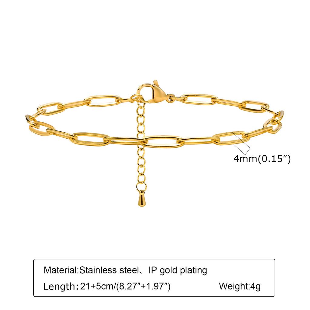 Stainless Steel Pearl Anklets Bracelet for Women, 18k Gold Plated Foot Chain Adjustable Stackable Bracelets on Leg Jewelry