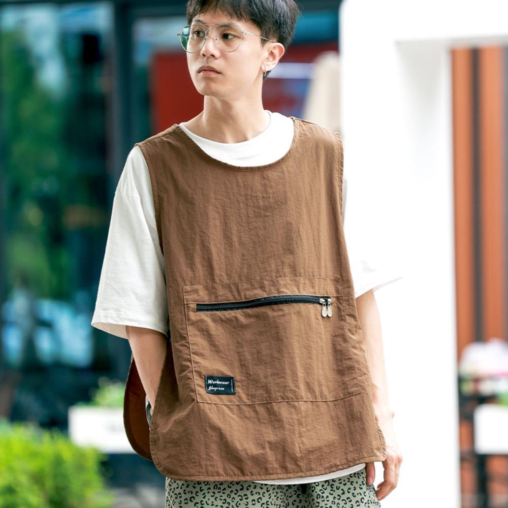 

Removable Sleeveless Apron Fashion Cooking Apron Smock Vest Apron Women кофейный