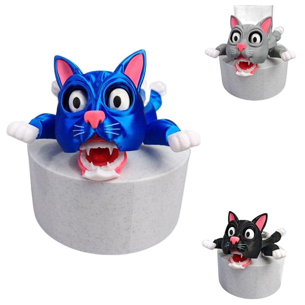 

Heat Insulation Cartoon Cat Coaster Open Eyed Cat Cup Holder New Cat Coaster Office сірий