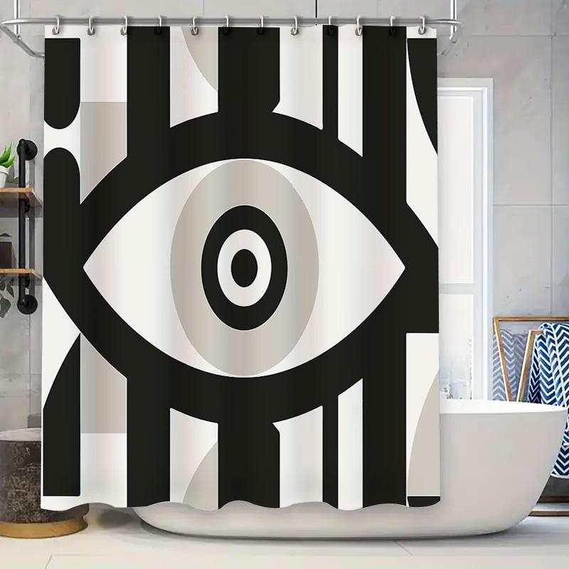 

Unique Gothic Shower Curtain Black White Stripes Abstract Art Washroom Decor Modern Bathroom Accessories Home Textile W60H190(CM)-1 Pcs