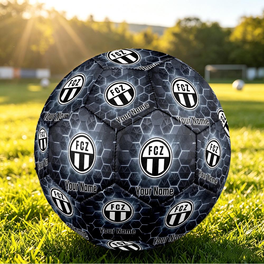 Personalized Size 5 Football FC Zürich Pattern Outdoor Game Sports Ball Gift